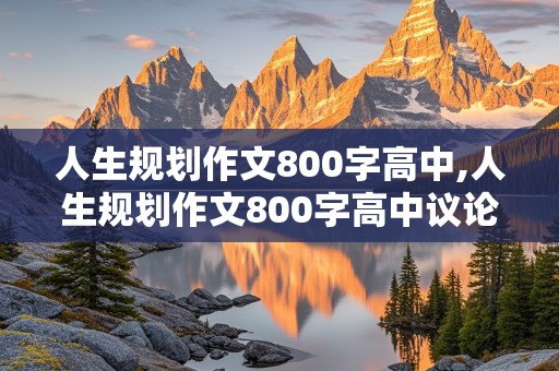 人生规划作文800字高中,人生规划作文800字高中议论文