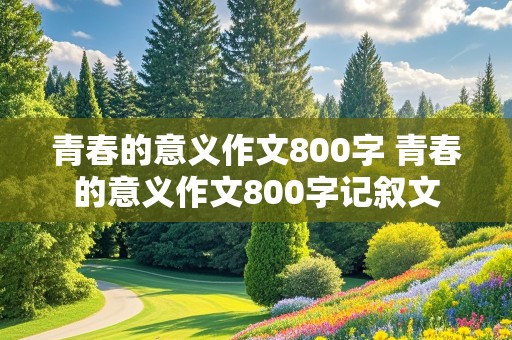 青春的意义作文800字 青春的意义作文800字记叙文