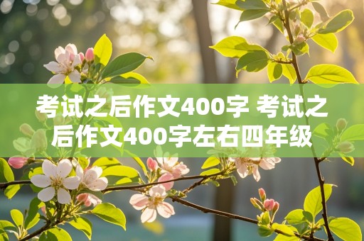 考试之后作文400字 考试之后作文400字左右四年级