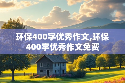 环保400字优秀作文,环保400字优秀作文免费