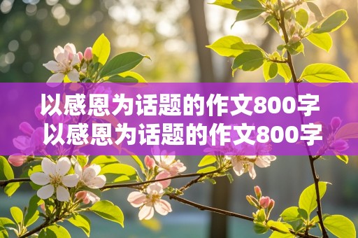 以感恩为话题的作文800字 以感恩为话题的作文800字高中