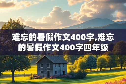 难忘的暑假作文400字,难忘的暑假作文400字四年级