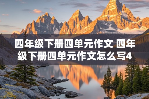 四年级下册四单元作文 四年级下册四单元作文怎么写400字