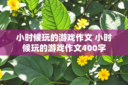 小时候玩的游戏作文 小时候玩的游戏作文400字