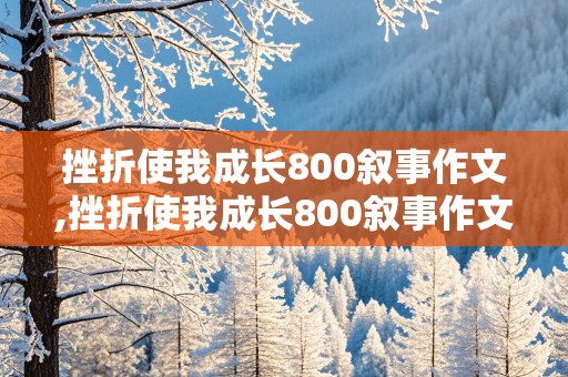 挫折使我成长800叙事作文,挫折使我成长800叙事作文初三