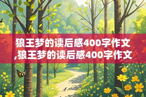 狼王梦的读后感400字作文,狼王梦的读后感400字作文带生活实际