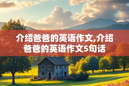 介绍爸爸的英语作文,介绍爸爸的英语作文5句话