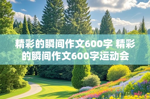 精彩的瞬间作文600字 精彩的瞬间作文600字运动会