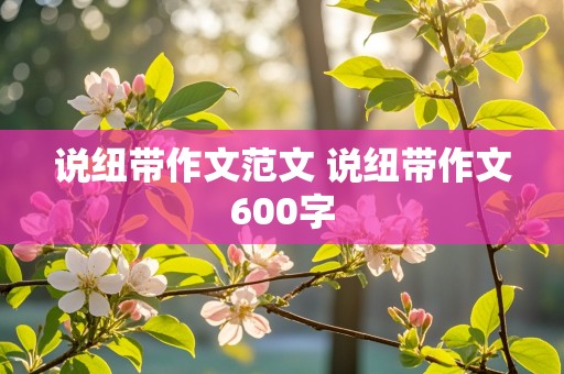 说纽带作文范文 说纽带作文600字