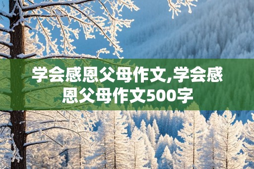 学会感恩父母作文,学会感恩父母作文500字