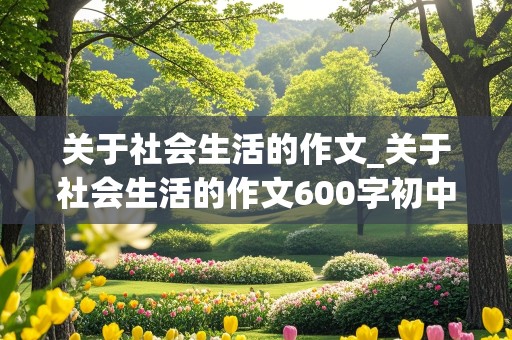 关于社会生活的作文_关于社会生活的作文600字初中作文