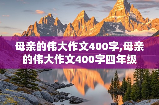 母亲的伟大作文400字,母亲的伟大作文400字四年级