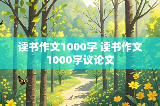 读书作文1000字 读书作文1000字议论文