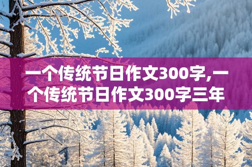 一个传统节日作文300字,一个传统节日作文300字三年级