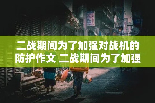 二战期间为了加强对战机的防护作文 二战期间为了加强对战机的防护作文立意