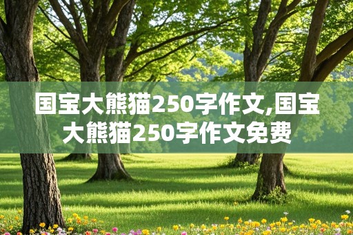 国宝大熊猫250字作文,国宝大熊猫250字作文免费