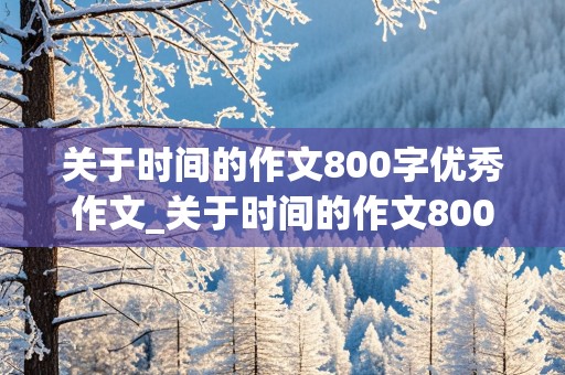 关于时间的作文800字优秀作文_关于时间的作文800字优秀作文高中