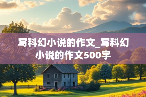 写科幻小说的作文_写科幻小说的作文500字