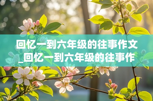 回忆一到六年级的往事作文_回忆一到六年级的往事作文怎么写