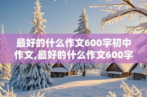 最好的什么作文600字初中作文,最好的什么作文600字初中作文提提纲