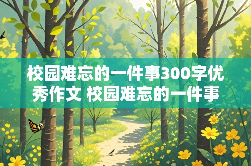 校园难忘的一件事300字优秀作文 校园难忘的一件事300字优秀作文三年级