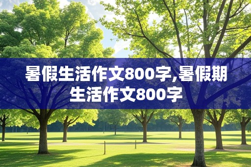 暑假生活作文800字,暑假期生活作文800字