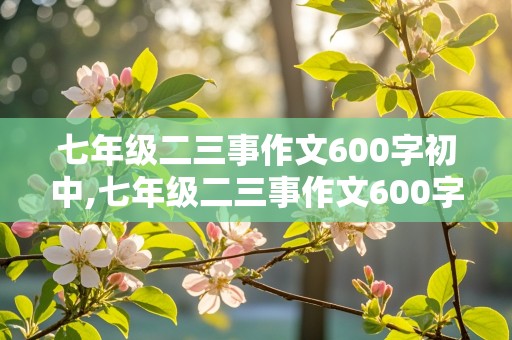 七年级二三事作文600字初中,七年级二三事作文600字初中写人