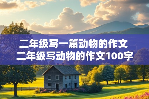 二年级写一篇动物的作文 二年级写动物的作文100字