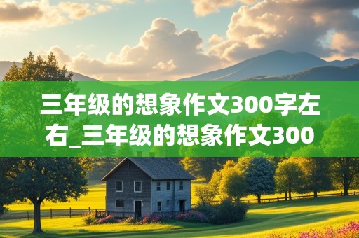 三年级的想象作文300字左右_三年级的想象作文300字左右 三年级下册第8单元