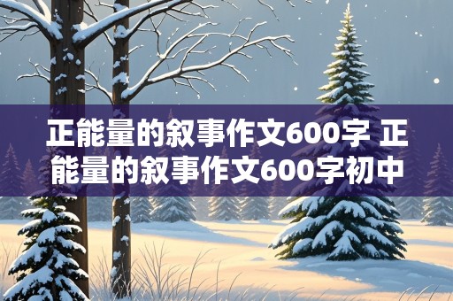 正能量的叙事作文600字 正能量的叙事作文600字初中