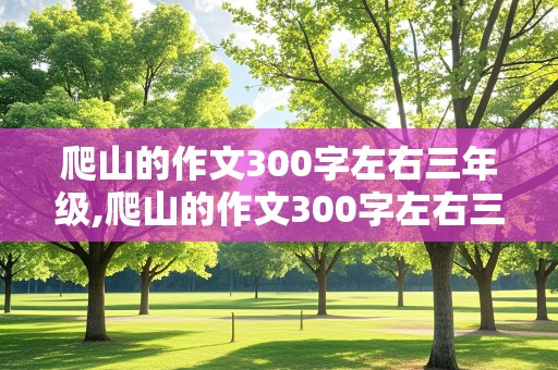 爬山的作文300字左右三年级,爬山的作文300字左右三年级上册