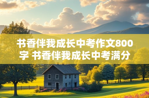 书香伴我成长中考作文800字 书香伴我成长中考满分作文