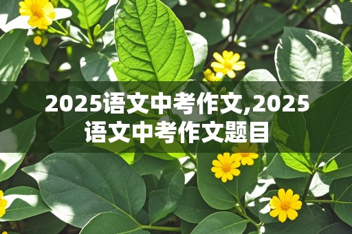 2025语文中考作文,2025语文中考作文题目