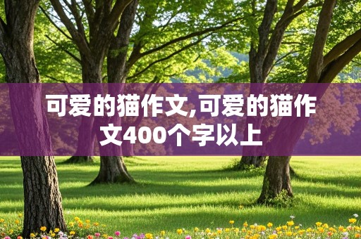 可爱的猫作文,可爱的猫作文400个字以上