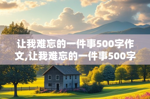 让我难忘的一件事500字作文,让我难忘的一件事500字作文七年级