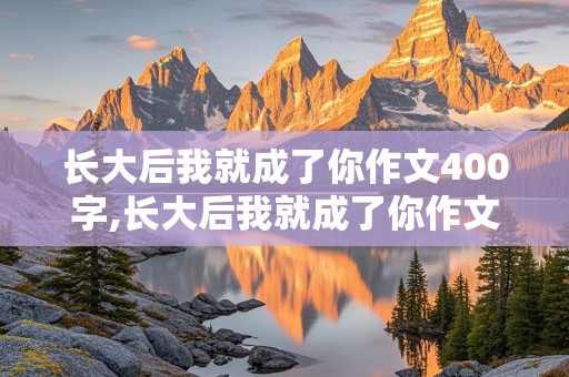 长大后我就成了你作文400字,长大后我就成了你作文400字范文