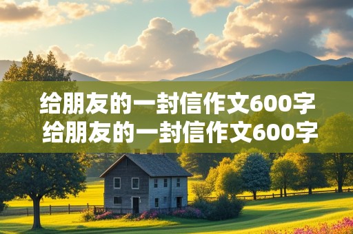 给朋友的一封信作文600字 给朋友的一封信作文600字六年级