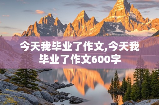 今天我毕业了作文,今天我毕业了作文600字