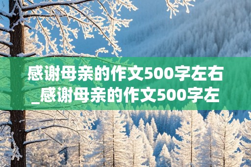 感谢母亲的作文500字左右_感谢母亲的作文500字左右六年级