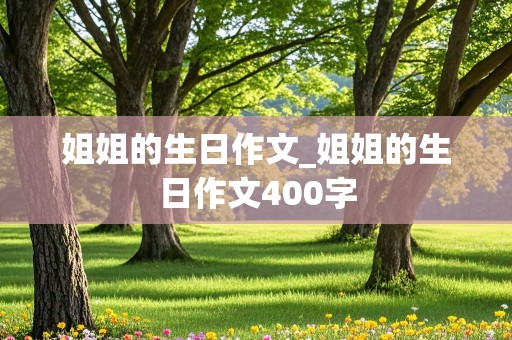 姐姐的生日作文_姐姐的生日作文400字