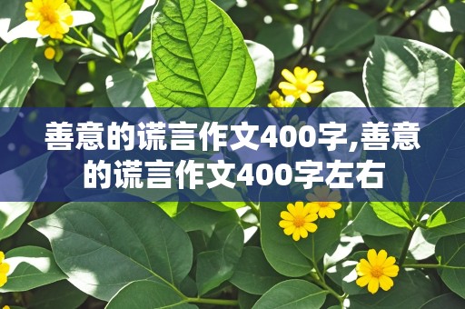 善意的谎言作文400字,善意的谎言作文400字左右