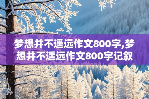 梦想并不遥远作文800字,梦想并不遥远作文800字记叙文