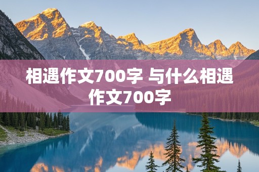 相遇作文700字 与什么相遇作文700字