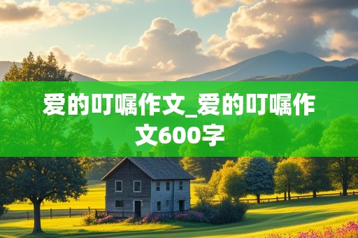 爱的叮嘱作文_爱的叮嘱作文600字