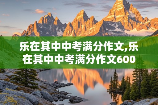 乐在其中中考满分作文,乐在其中中考满分作文600