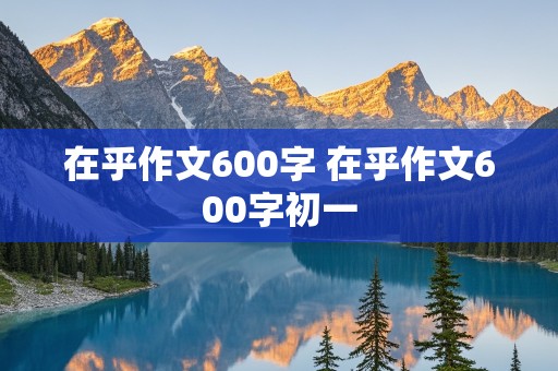 在乎作文600字 在乎作文600字初一