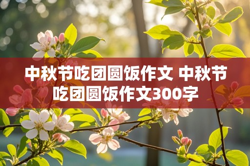 中秋节吃团圆饭作文 中秋节吃团圆饭作文300字