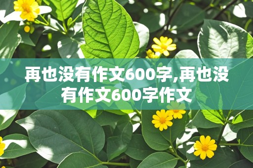 再也没有作文600字,再也没有作文600字作文