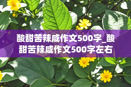 酸甜苦辣咸作文500字_酸甜苦辣咸作文500字左右