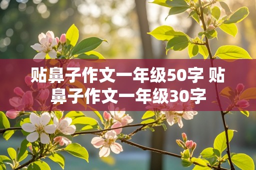 贴鼻子作文一年级50字 贴鼻子作文一年级30字